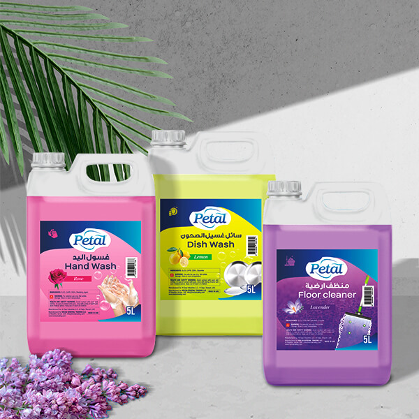 heilsa-home-cleaning-products-image 3 cans of handwash, floor cleaner and dishwash liquids