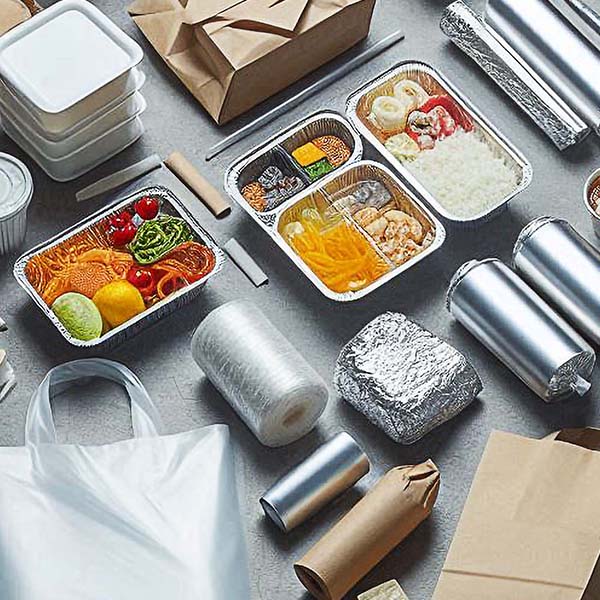 heilsa-products-disposablepackaging-image different disposable packaging product laid on the flood